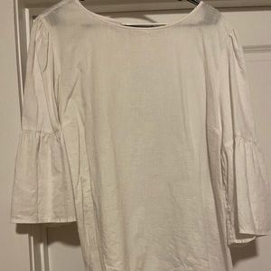 Time and Tru white bell-sleeve top